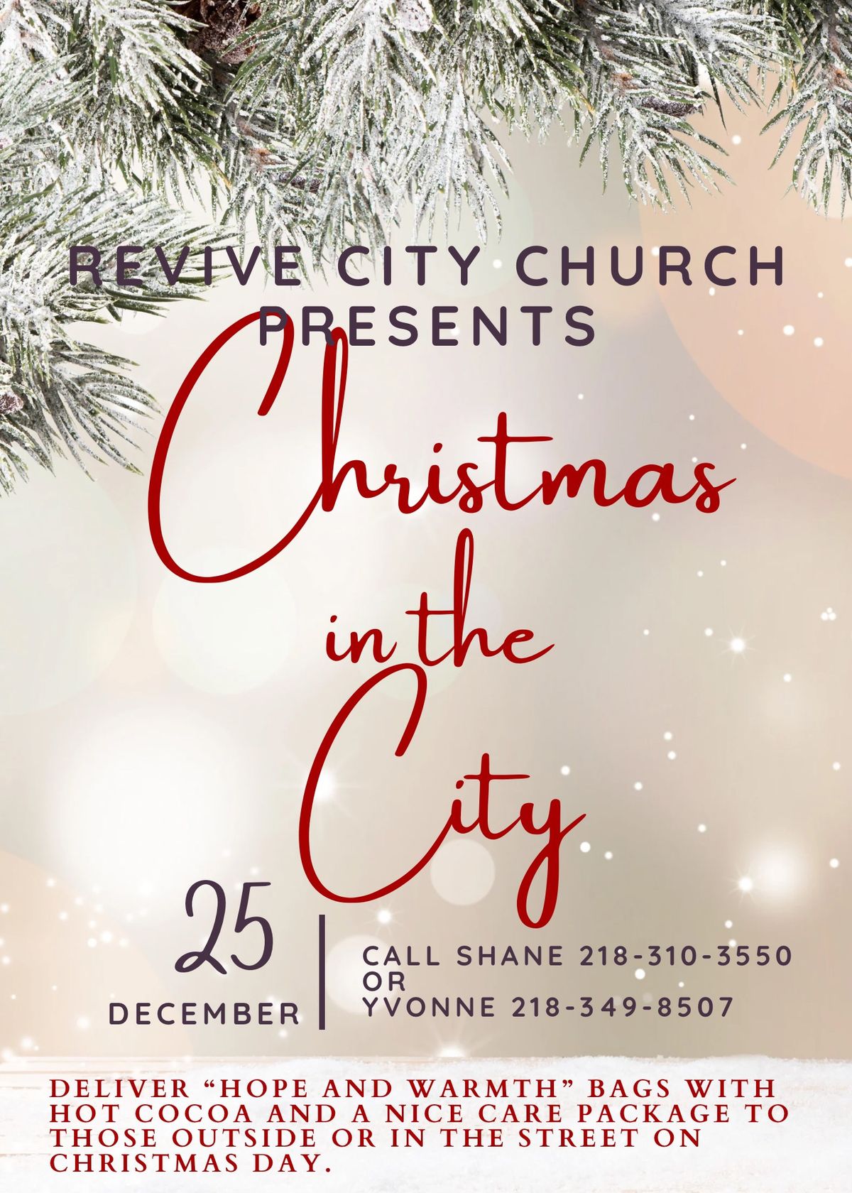 Christmas in the City Street Outreach 