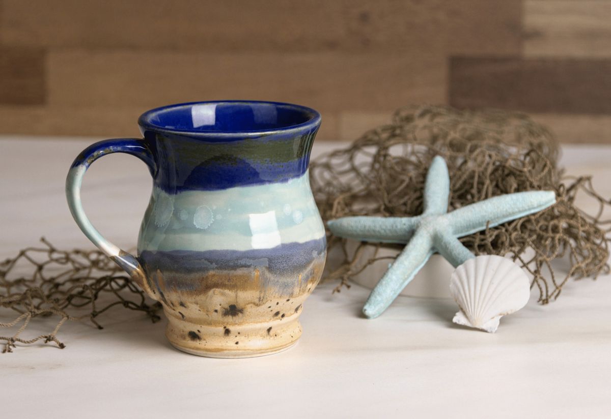 Beach Themed Stoneware Mug