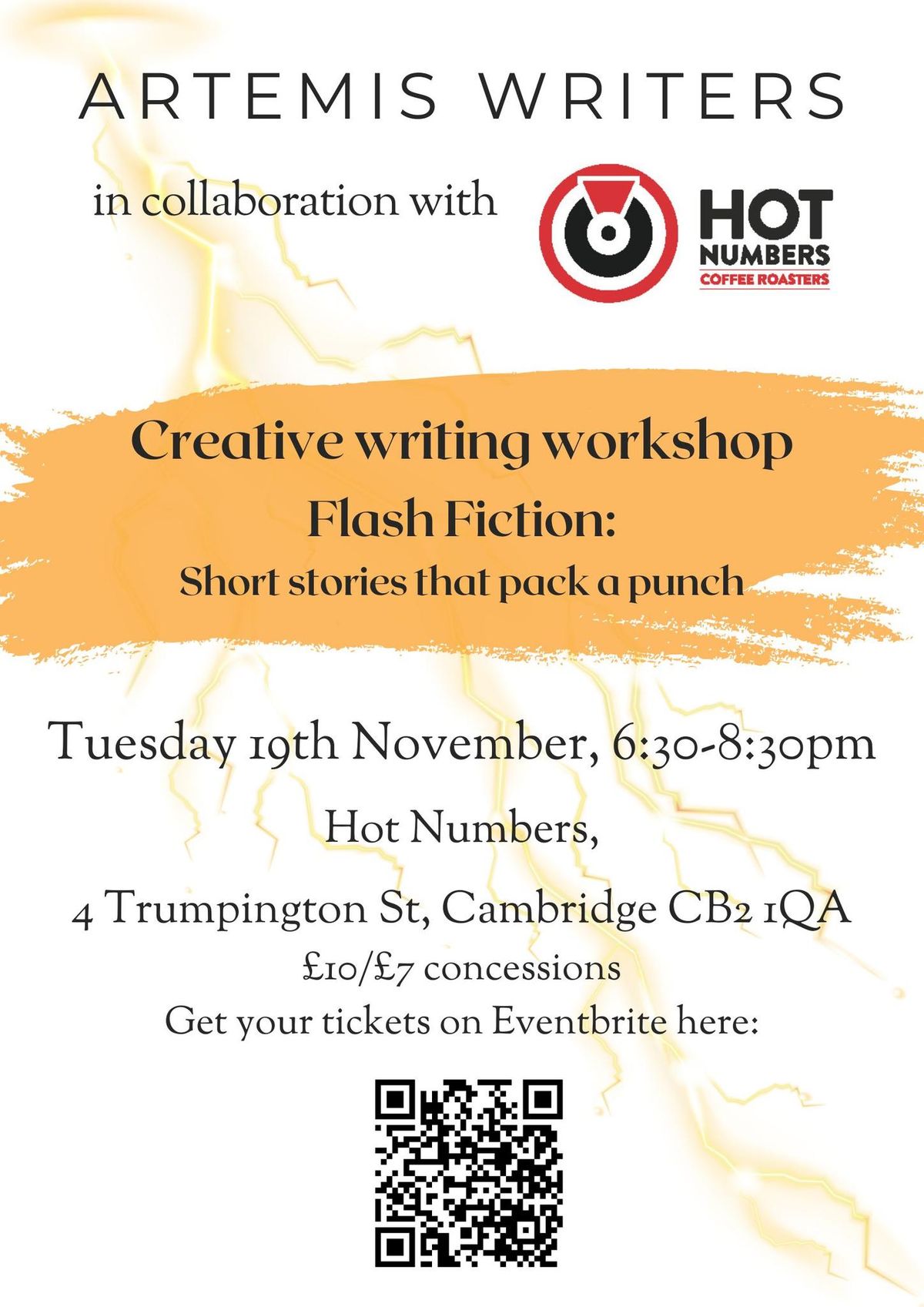 Artemis Writers @ Hot Numbers: Creative Writing Flash Fiction Workshop 