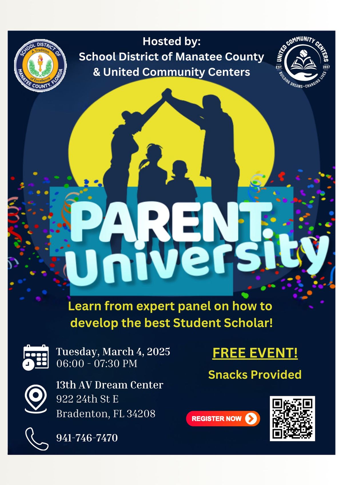 Parent University - Hosted by School District of Manatee County and United Community Centers 