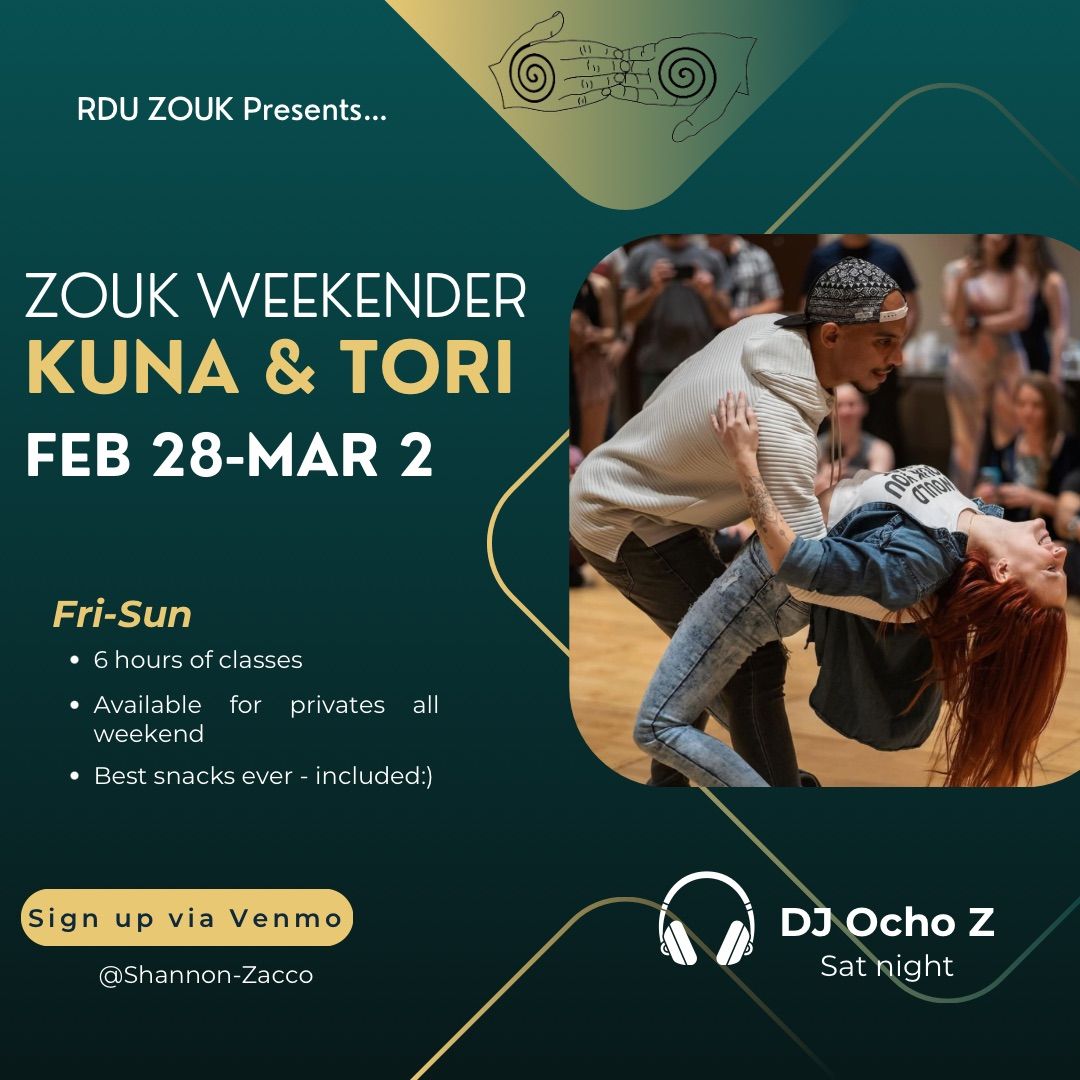 Kuna & Tori come to RDU for Zouk Weekender!!!