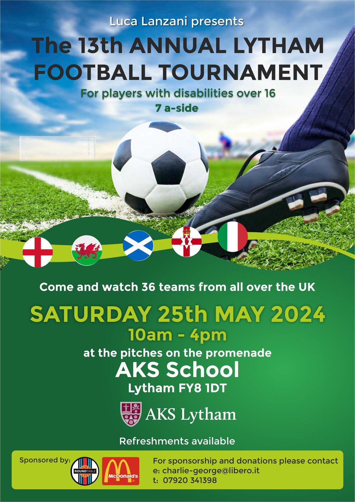 13th Annual Lytham Football Tournament - for players with disabilities over the age of 16