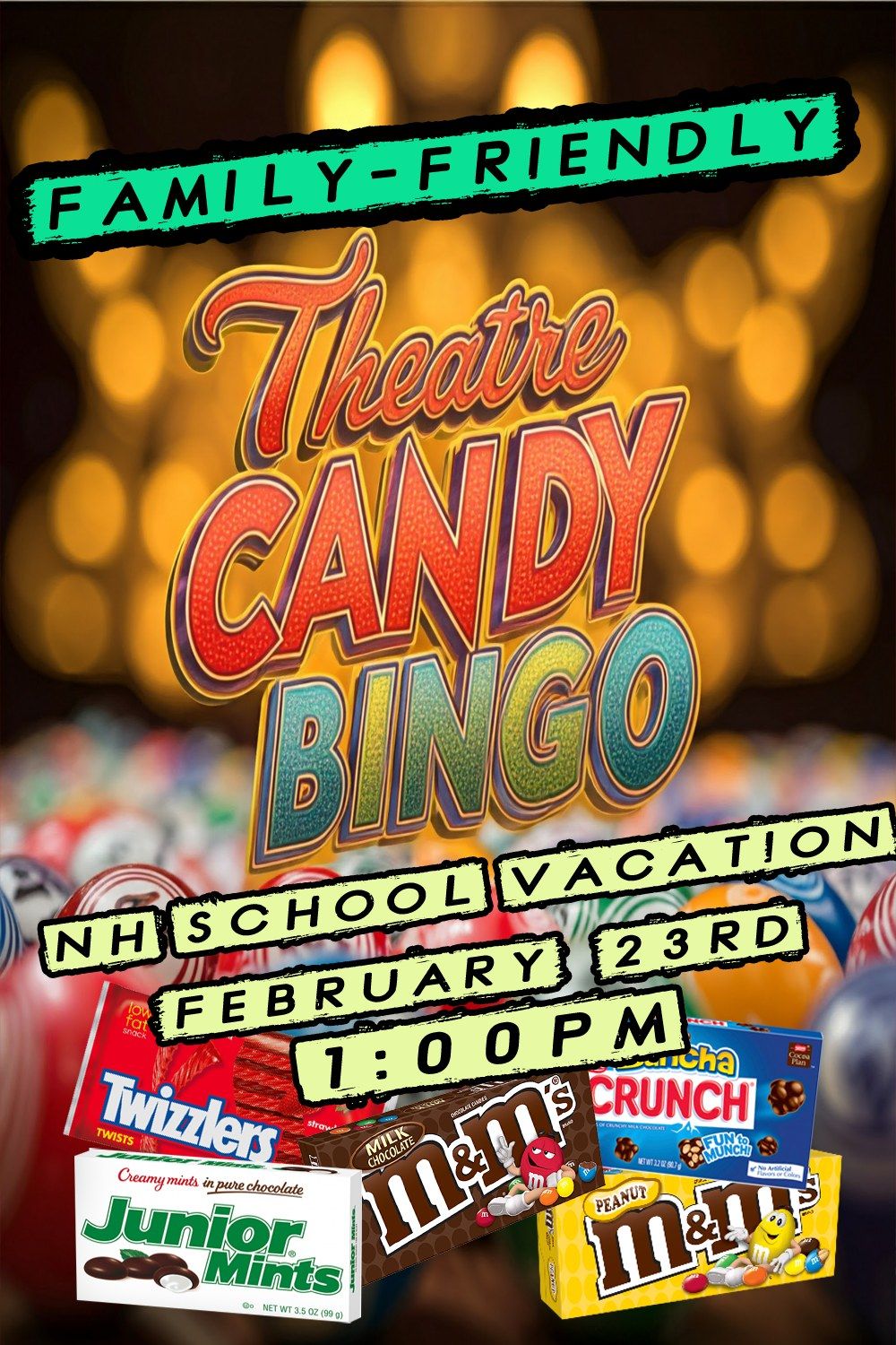 LIVE THEATER-CANDY BINGO!!! Hosted by Wendy!!!!