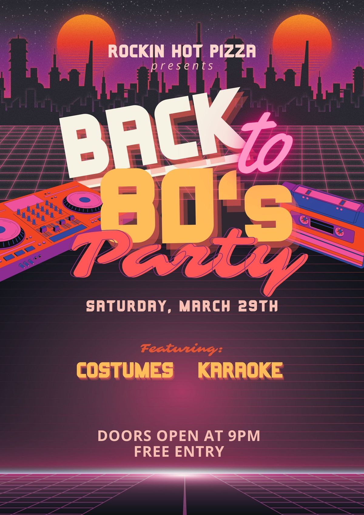 BACK TO THE 80'S KARAOKE PARTY