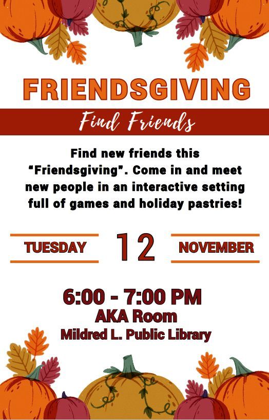 Friendsgiving: Find New Friends 