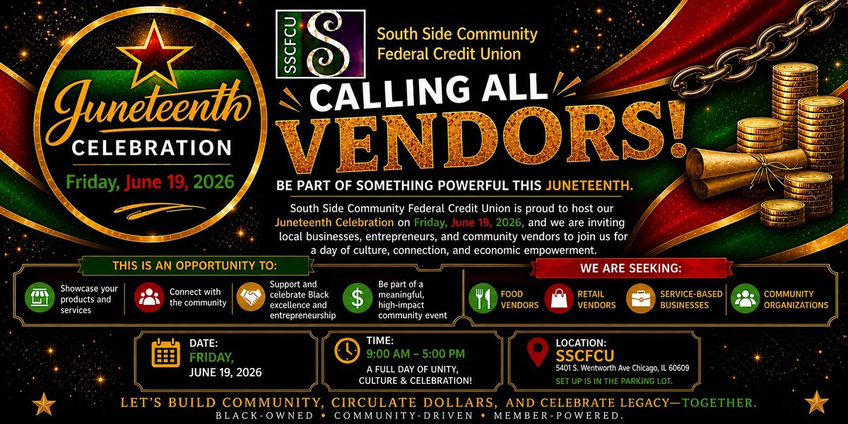 SSCFCU 2026 Juneteenth Vendor Registration