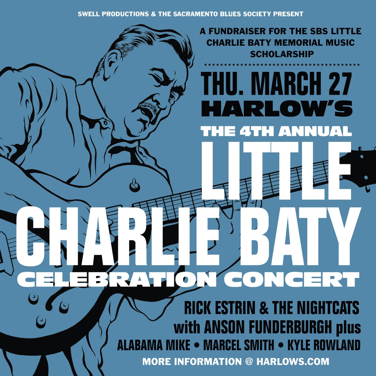 4th Annual Little Charlie Baty Celebration Concert w\/ Rick Estrin & The Nightcats!