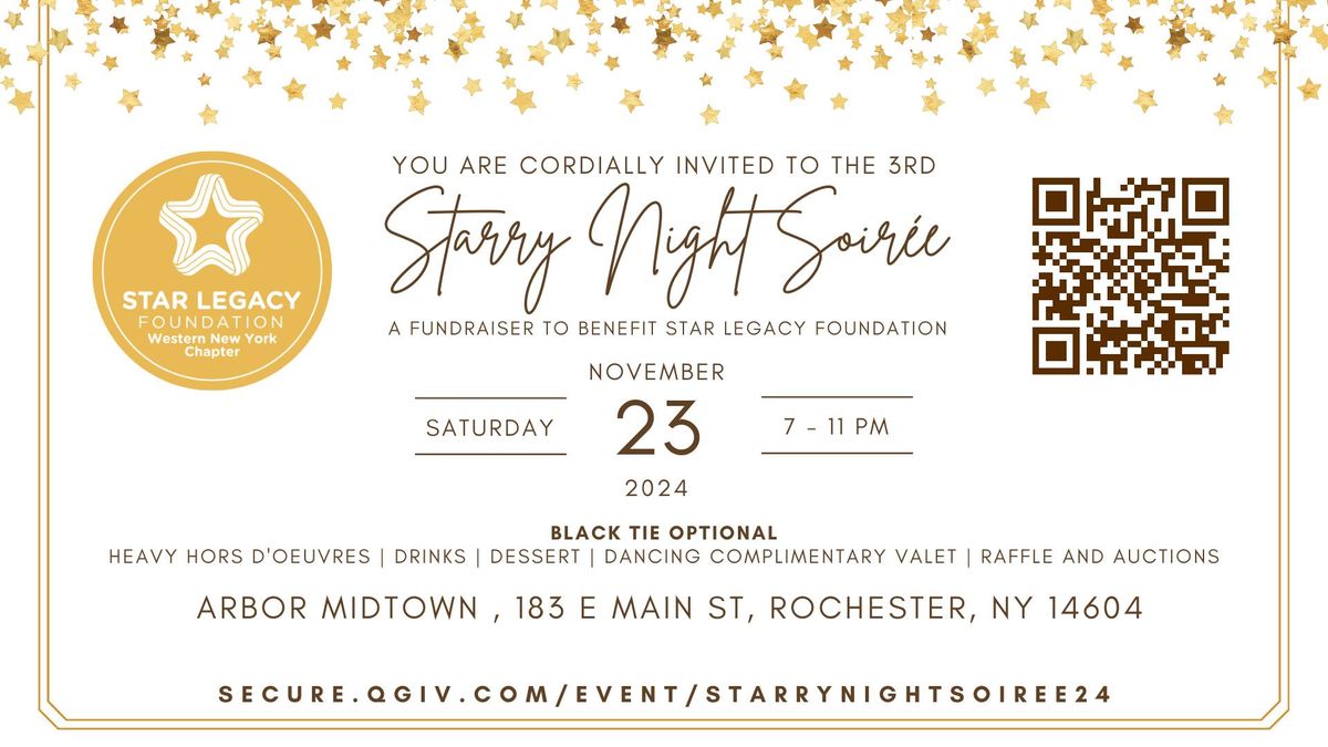 The 3rd Starry Night Soir\u00e9e hosted by the Western NY (Rochester) Chapter of Star Legacy Foundation 