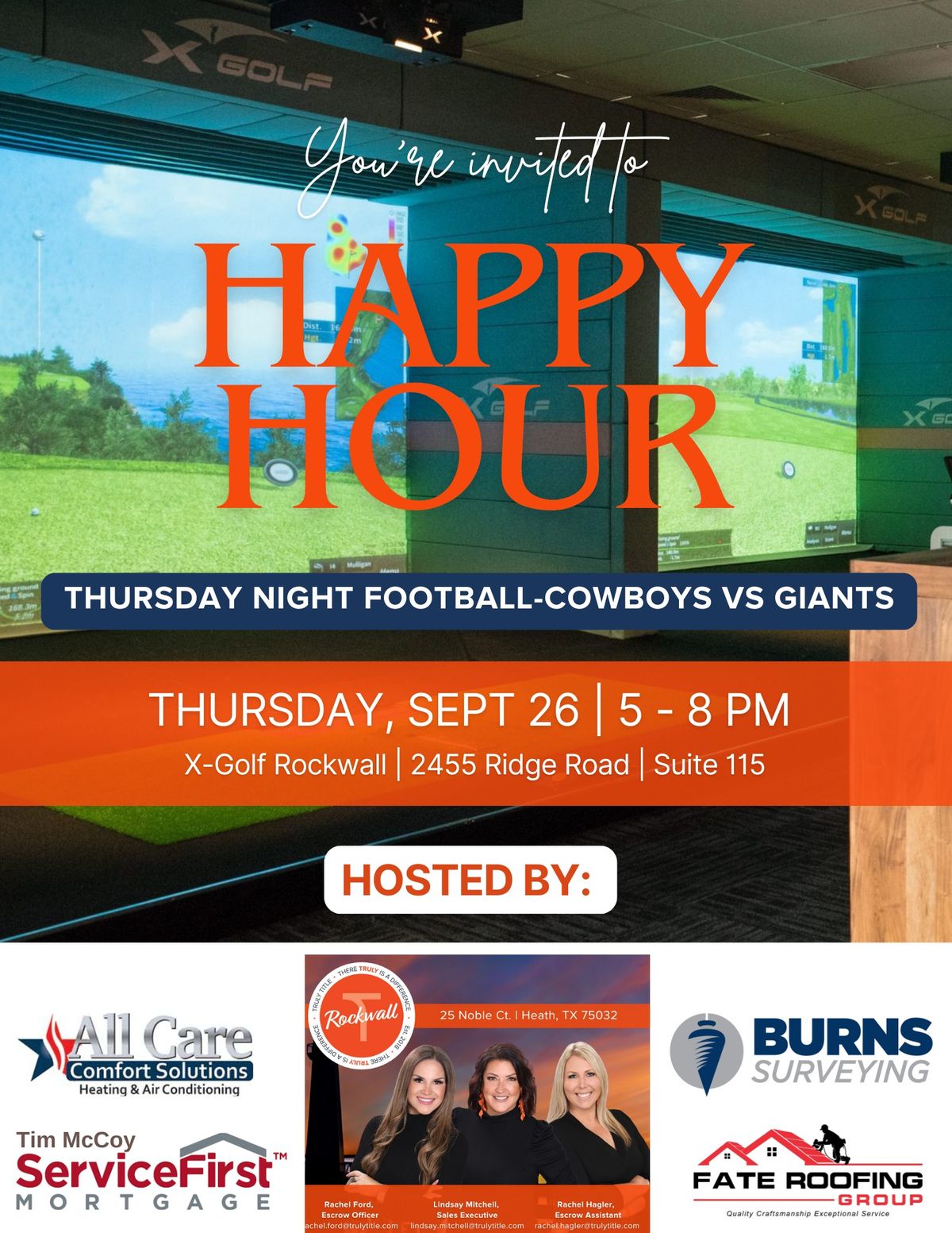 Happy Hour- Thursday Night Football w\/ Cowboys vs Giants