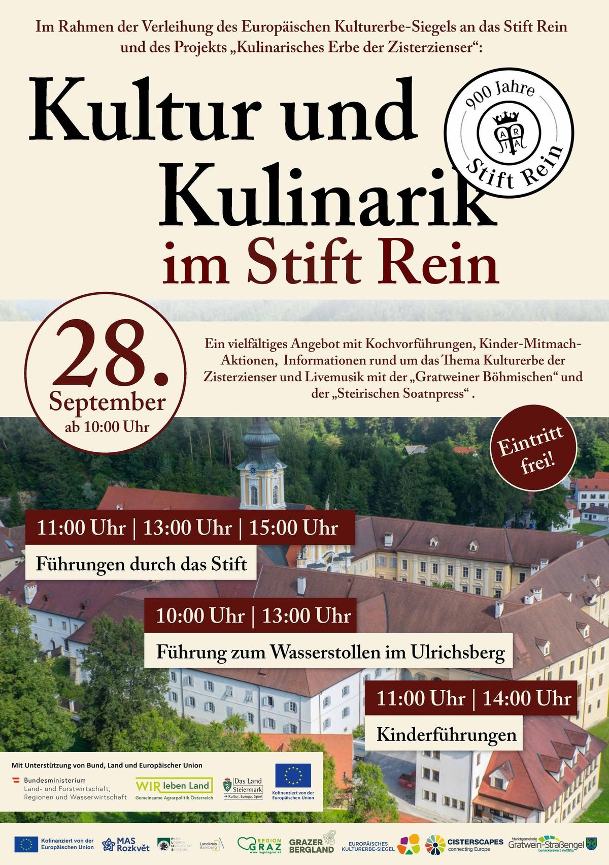 Kultur und Kulinarik im Stift Rein