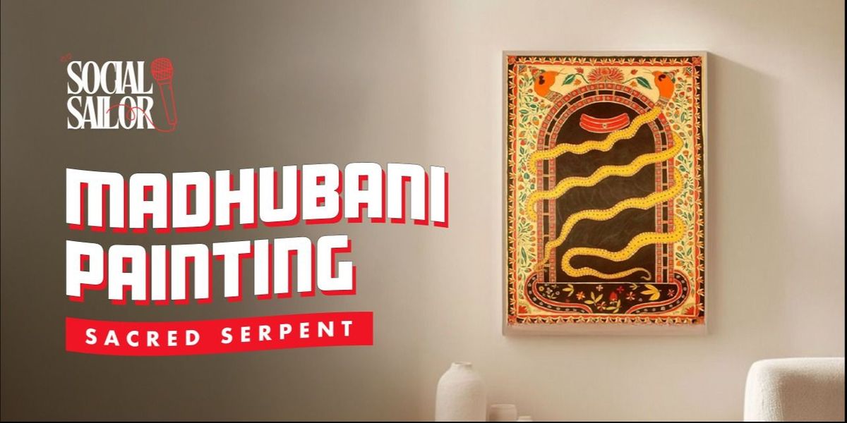Sacred Serpent Madhubani - Kolkata