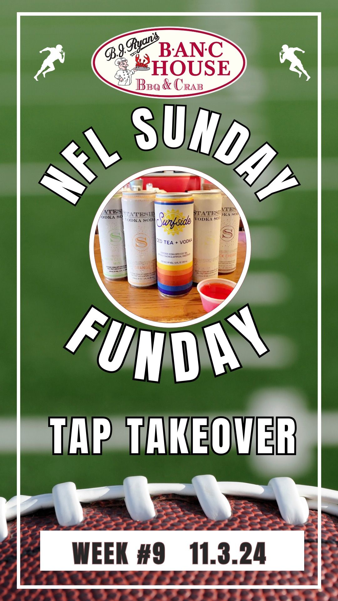 NFL SUNDAY FUNDAY WEEK 9- Stateside\/Surfside