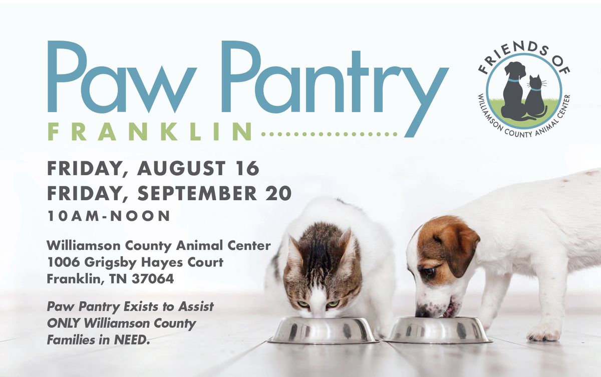 WCAC Paw Pantry - Franklin 