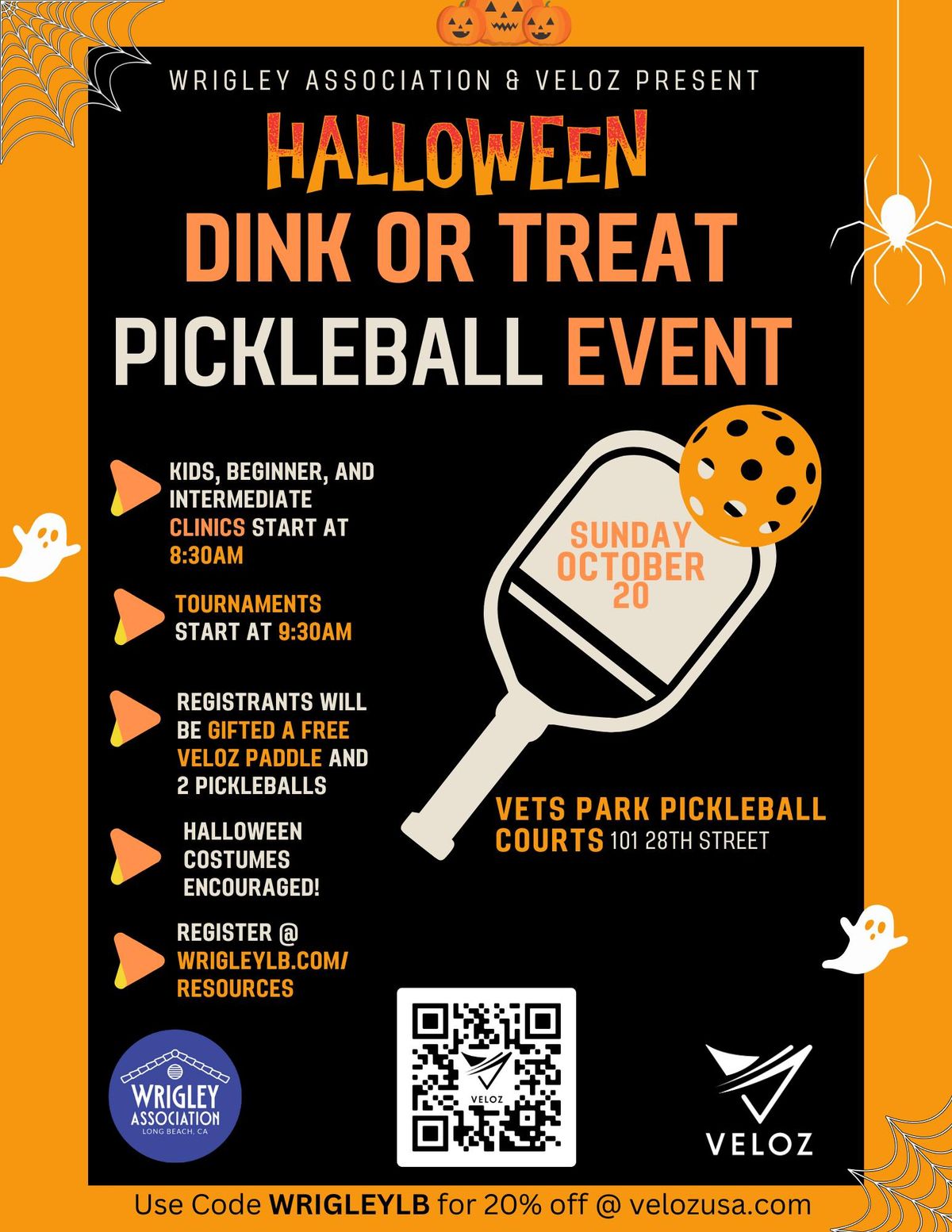 Dink or Treat Halloween Pickleball Clinics and Tournaments