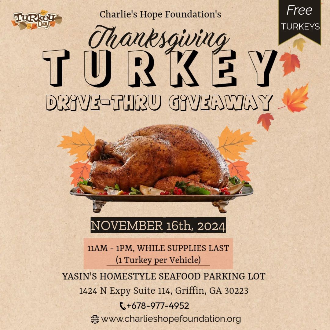 Charlie's Hope Foundation Free Turkey Giveaway