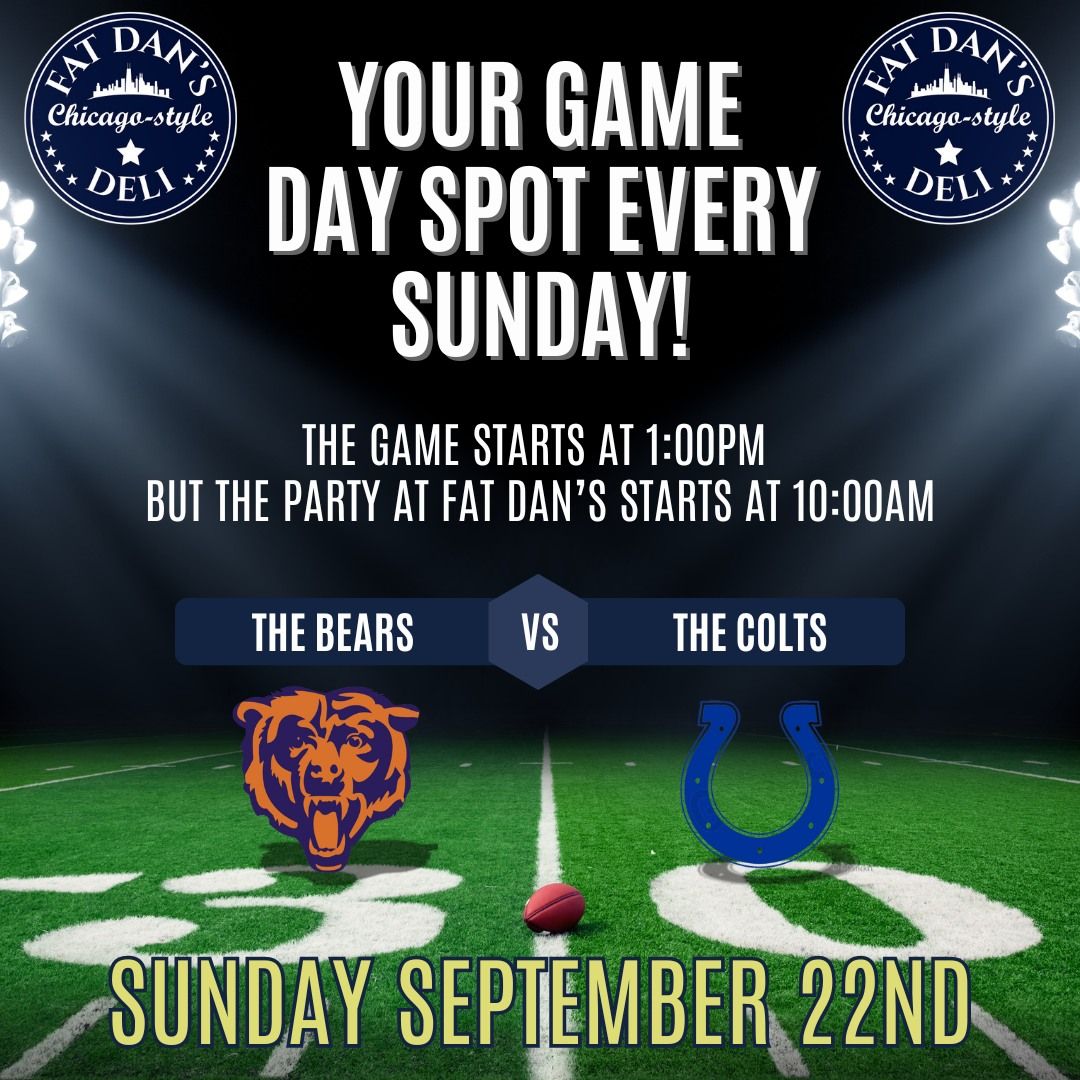 Bears vs Colts at Fat Dan's Deli