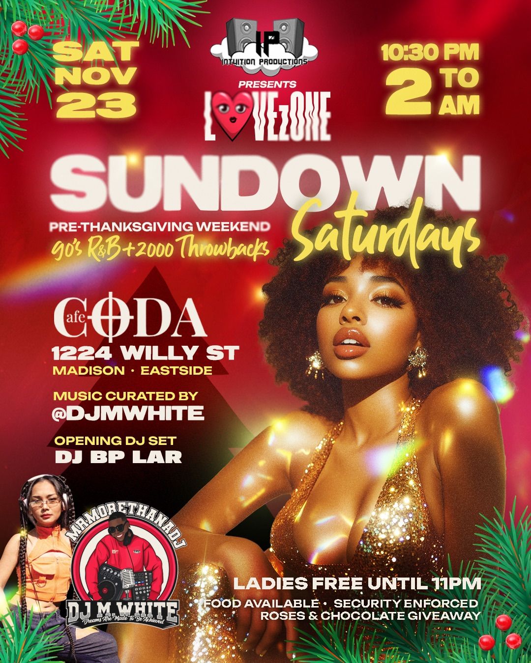 LOVEzONE: SUNDOWN SATURDAYS PRE-THANKSGIVING WEEKEND R&B PARTY AT CAFE CODA