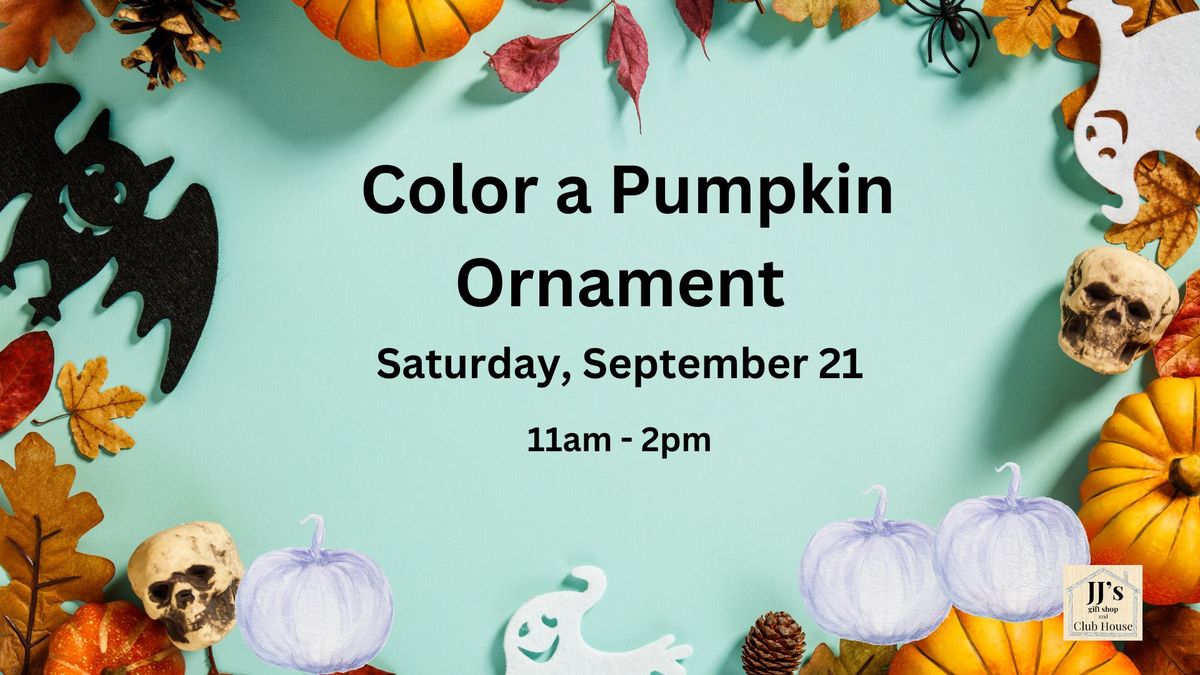 Color a Pumpkin Ornament