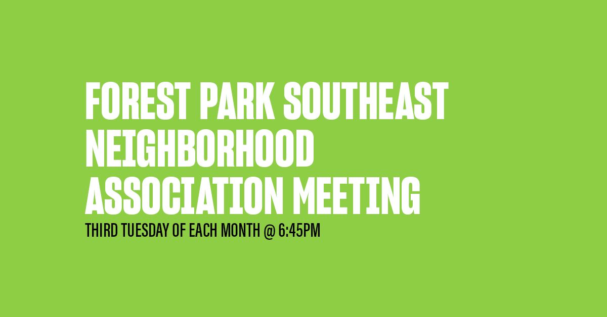May FPSE Neighborhood Association Meeting