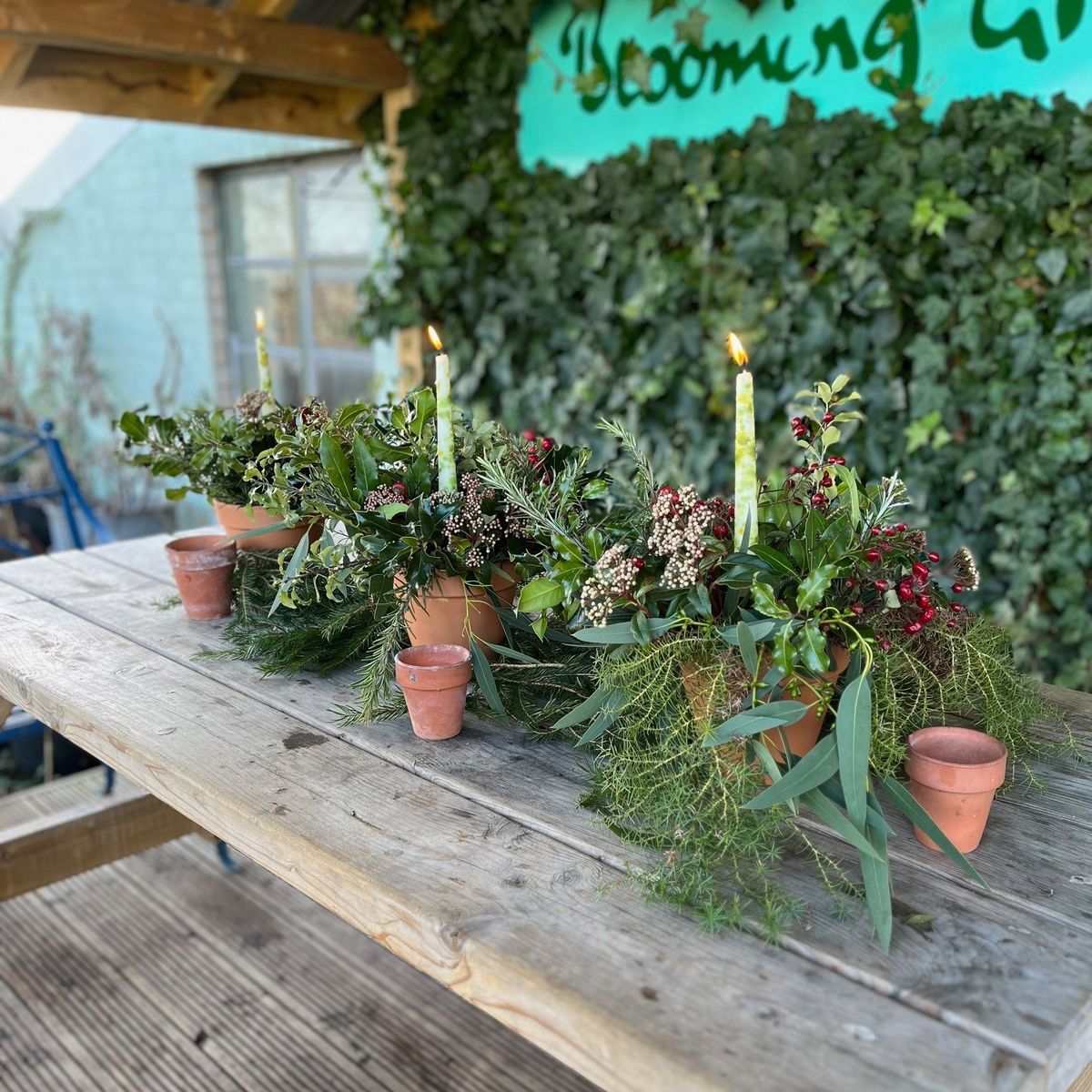 Foam-free Christmas Table Centres Workshop