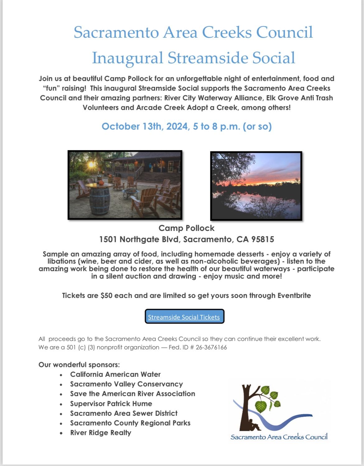 SACC Streamside Social