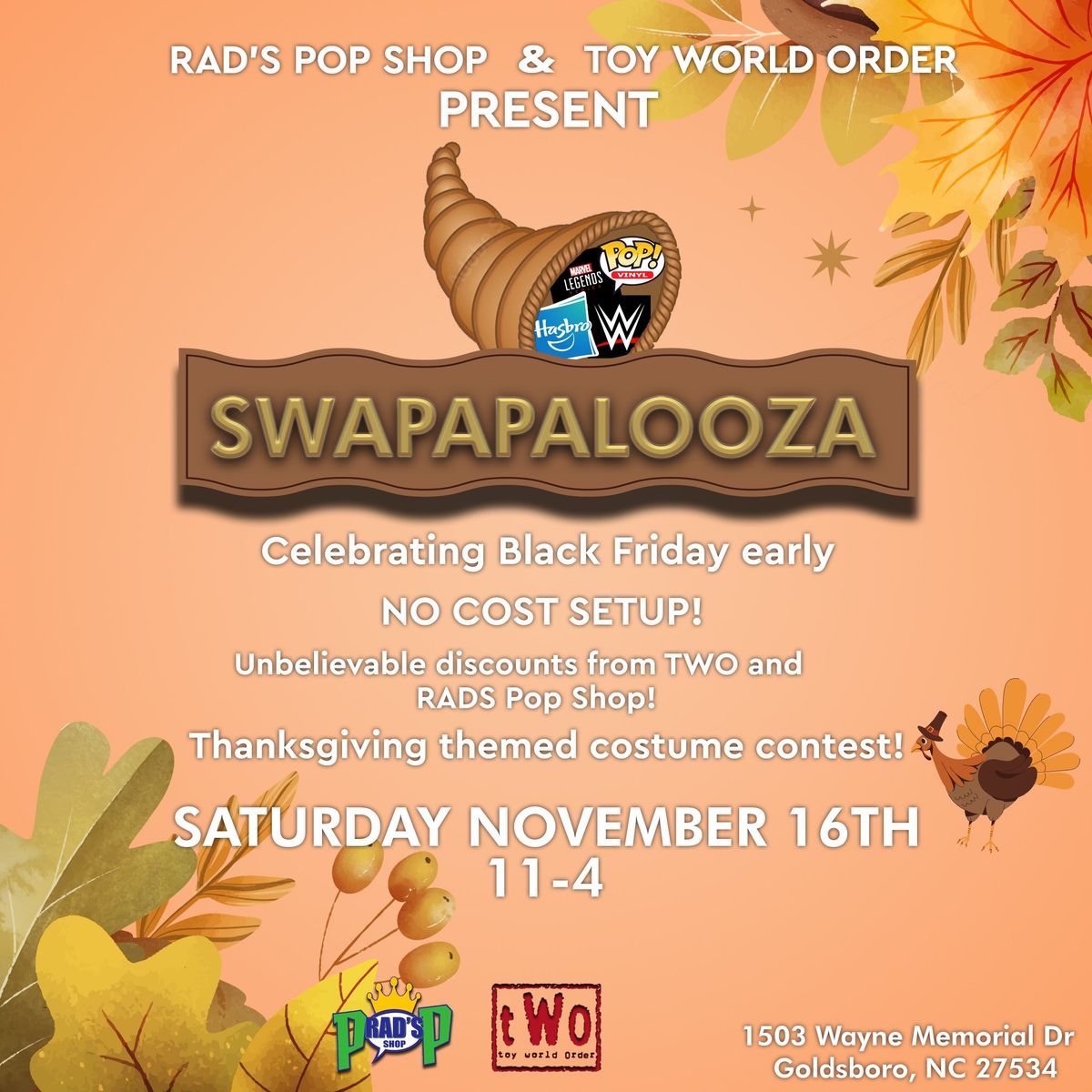 Rad's POP Shop\/Toy World Order SWAPAPALOOZA & SALE