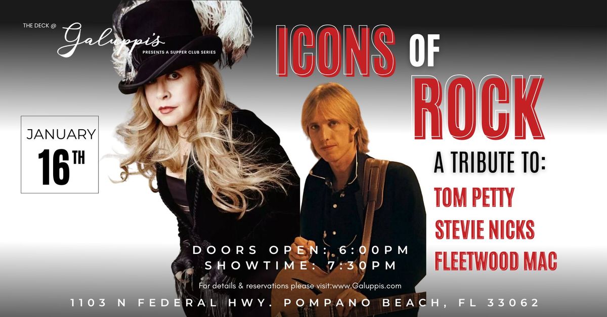 Icons of Rock Tribute Dinner Show | The Deck @ Galuppi's Thurs. January 16