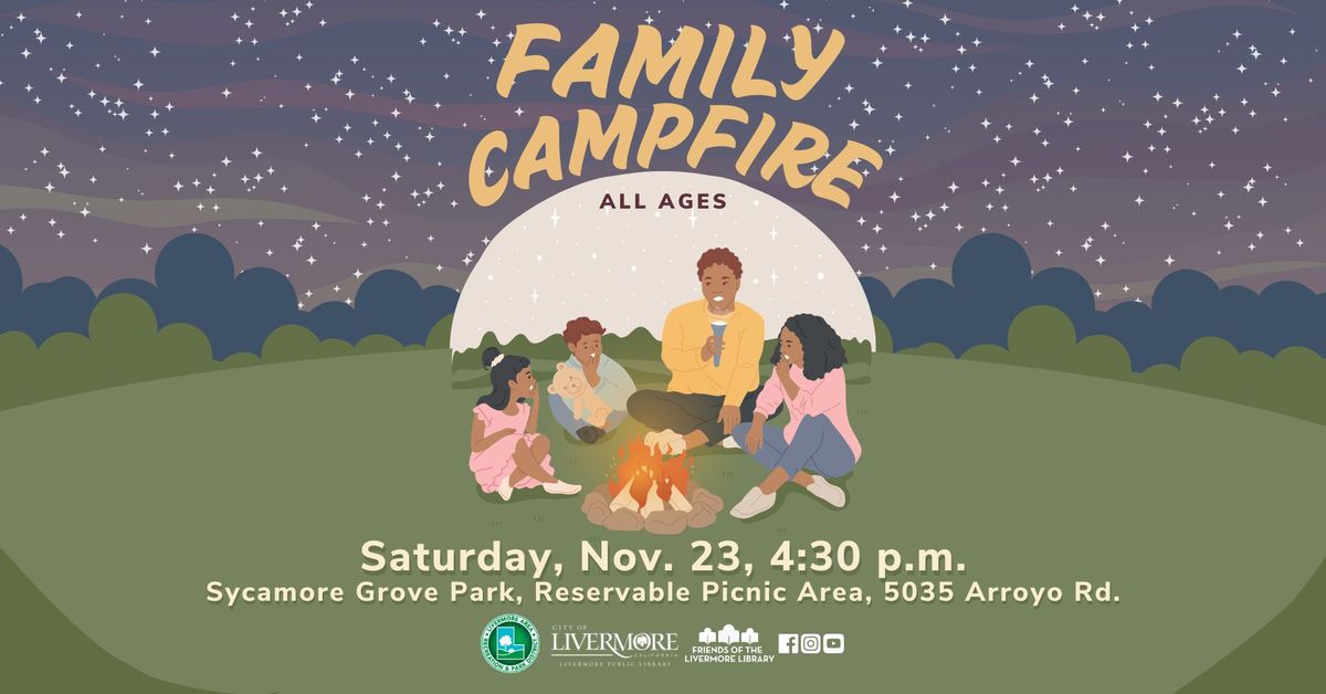 Family Campfire at Sycamore Grove Park Reservable Picnic Area