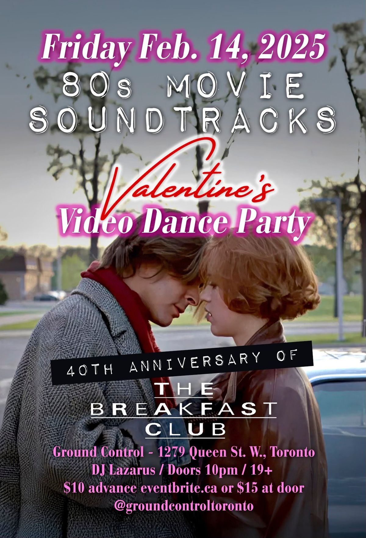 80s Movie Soundtracks Valentine's Video Dance Party - 40th Anniversary of The Breakfast Club