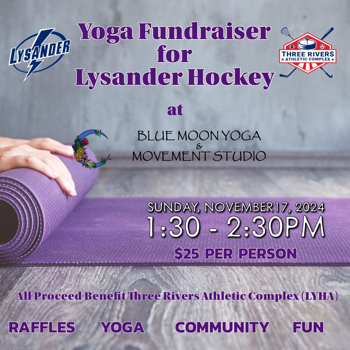 Yoga For Lysander Hockey Fundraiser