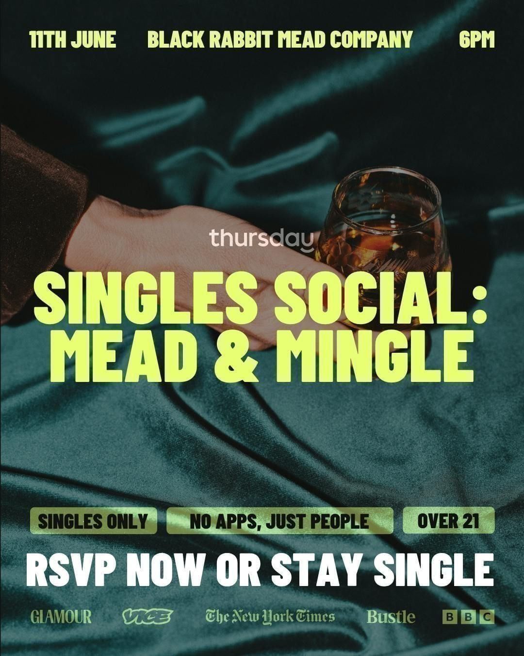 THURSDAY | SINGLES SOCIAL: MEAD & MINGLE | BLACK RABBIT MEAD COMPANY