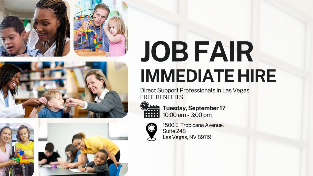 LAS VEGAS JOB FAIR - DIRECT SUPPORT PROFESSIONALS