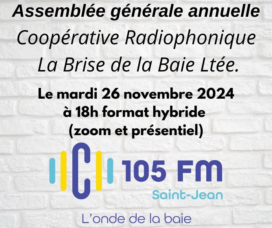 ASSEMBL\u00c9E G\u00c9N\u00c9RALE ANNUELLE C105\/CHQC