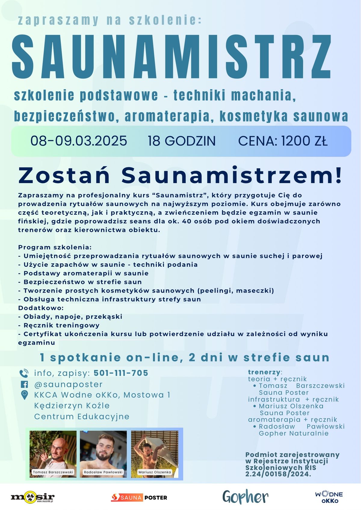 Szkolenie podstawowe. SAUNAMISTRZ