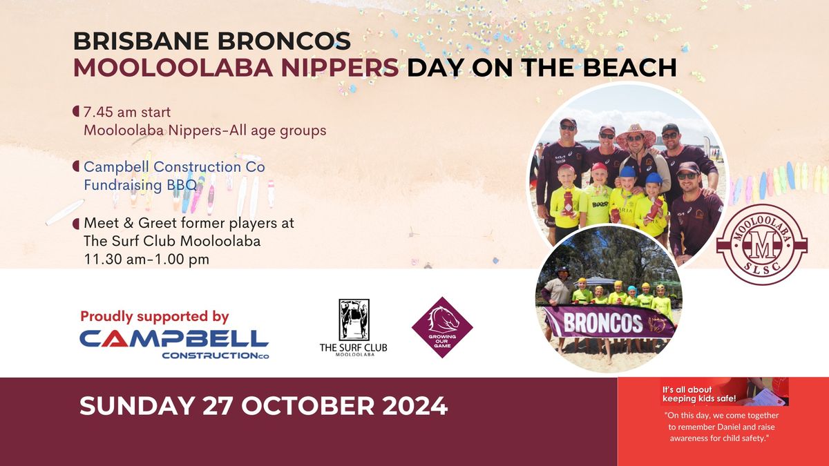 Brisbane Broncos Mooloolaba Nippers Day on the Beach