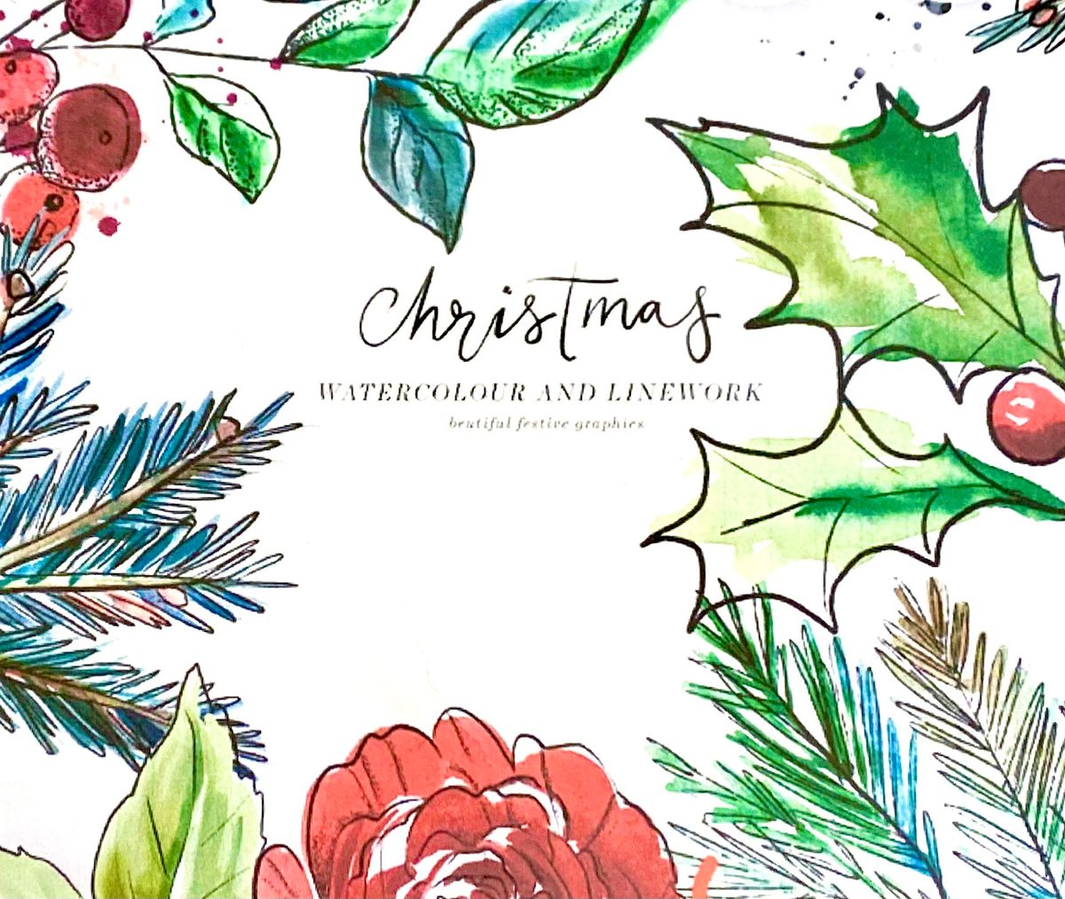 Seasonal Pen & Wash: Holly, Ivy, Berries \u00a315 Garstang