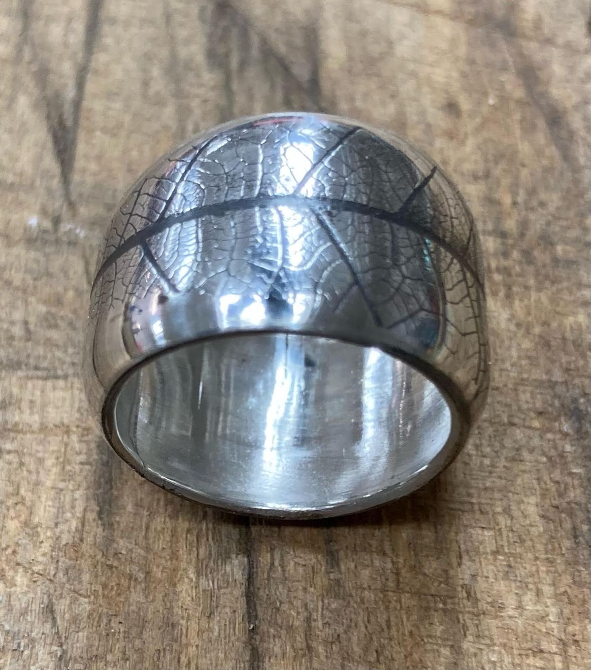 Domed Sterling Texture Ring