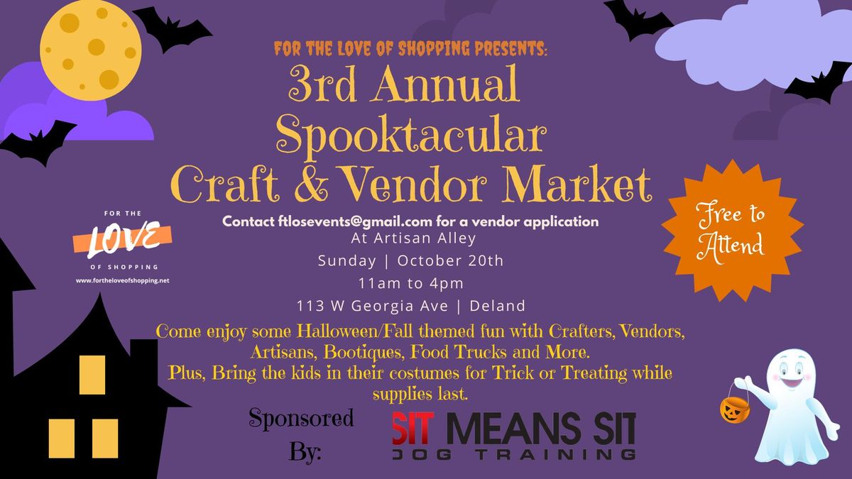 3rd Annual Spooktacular Vendor Market at Artisan Alley