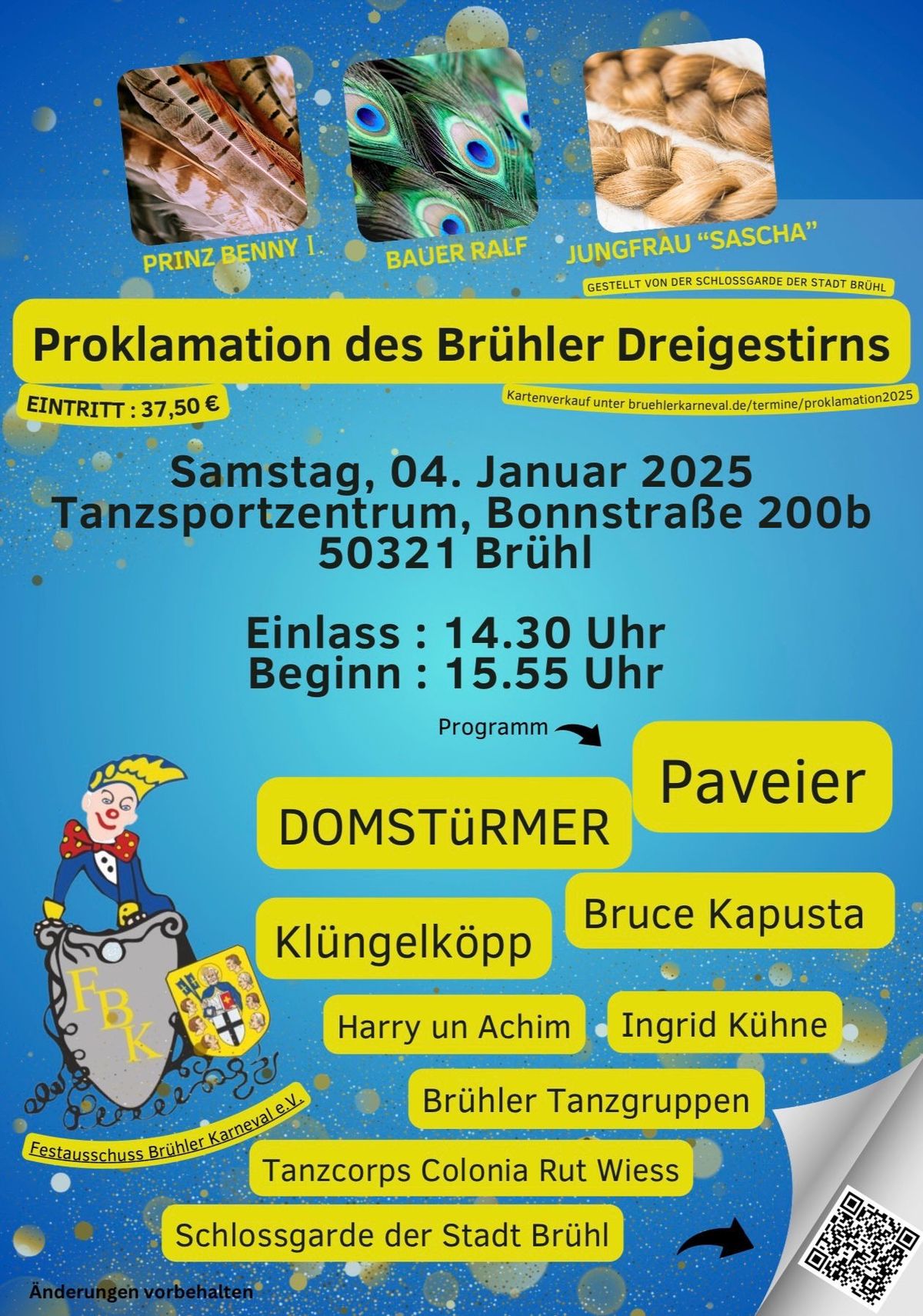 Proklamation des Br\u00fchler Dreigestirns