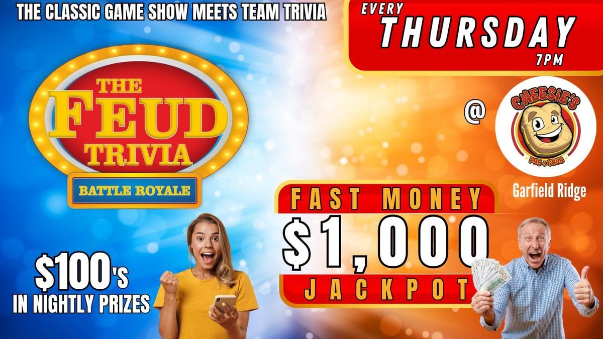 \ud83e\udde0 FREE | Family Feud-Style Trivia @ Cheesie's Garfield Ridge!