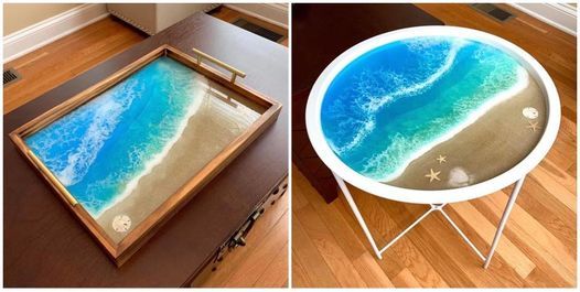 SOLD OUT! Beach Tray or Table Resin Art Class