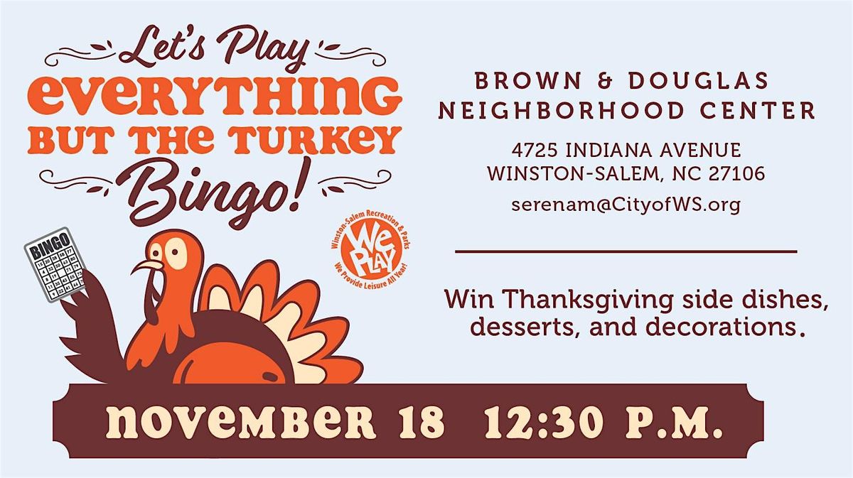 Everything BUT the Turkey BINGO!
