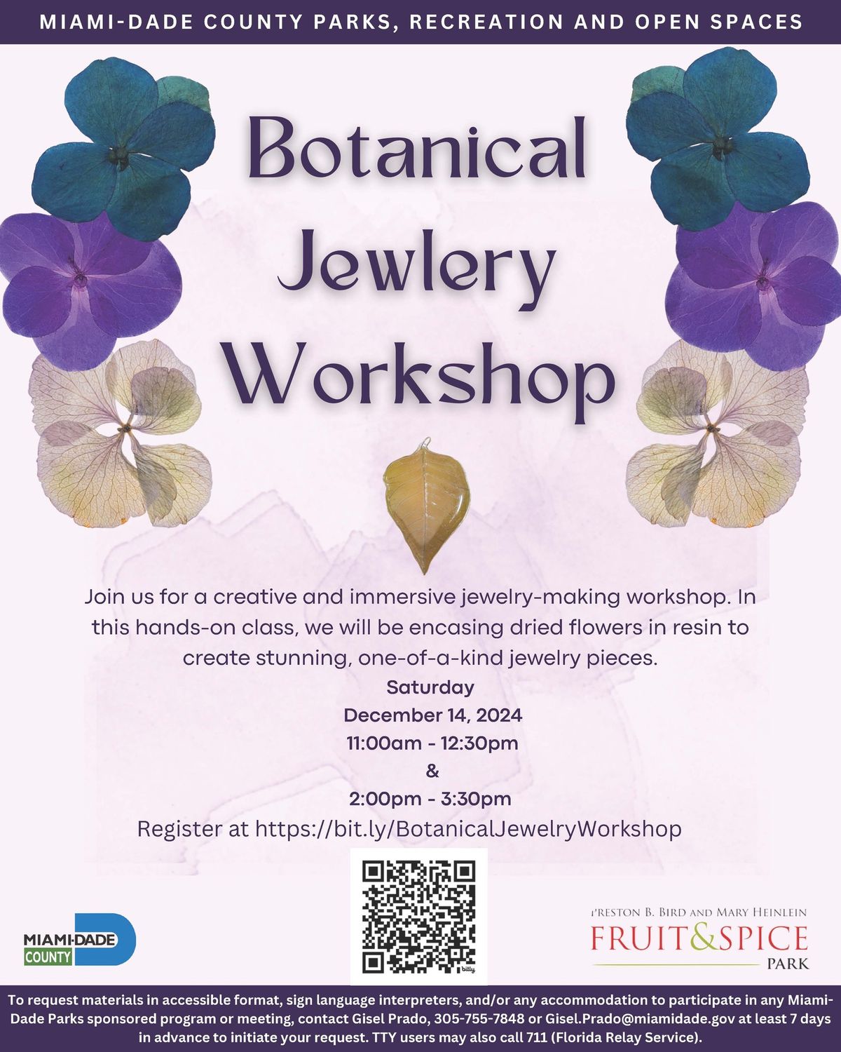 Botanical Jewelry Workshop 