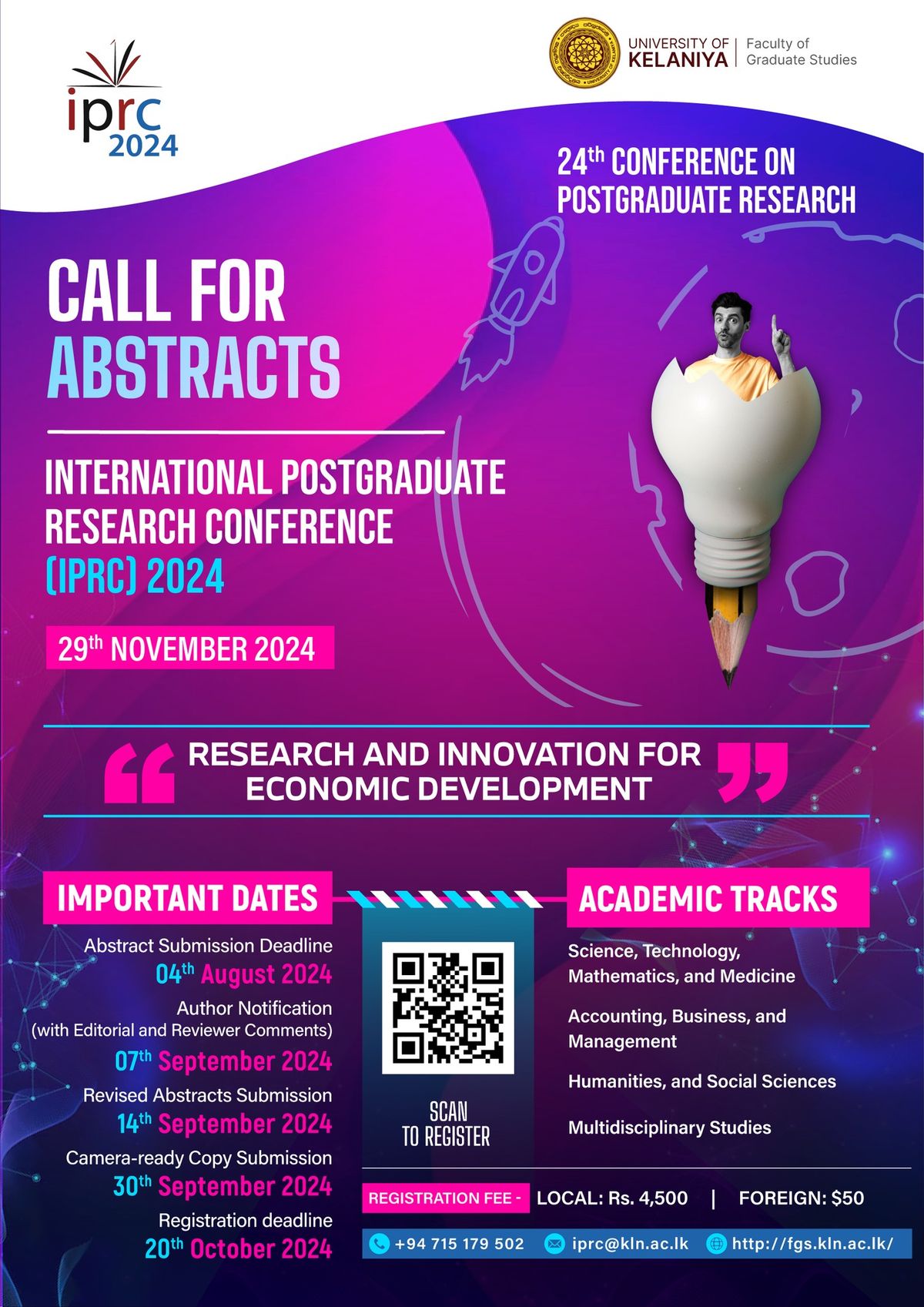 International Postgraduate Research Conference (IPRC) - 2024