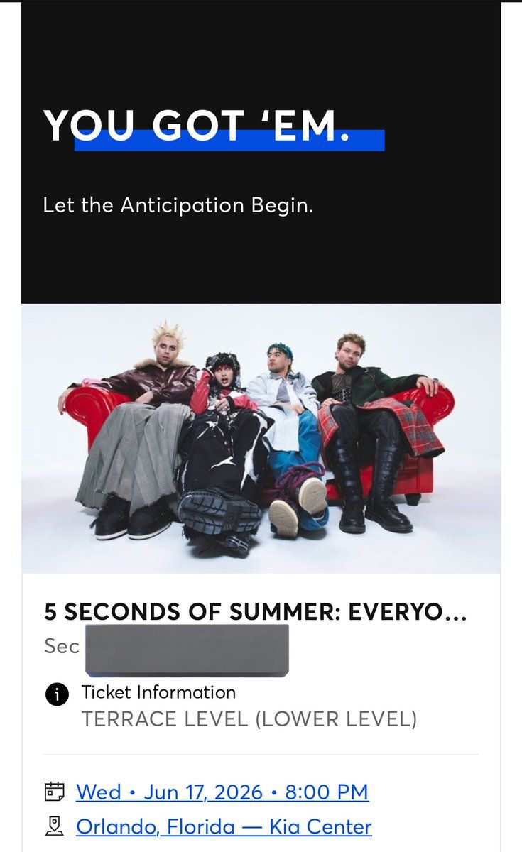 5 Seconds of Summer Orlando Tickets
