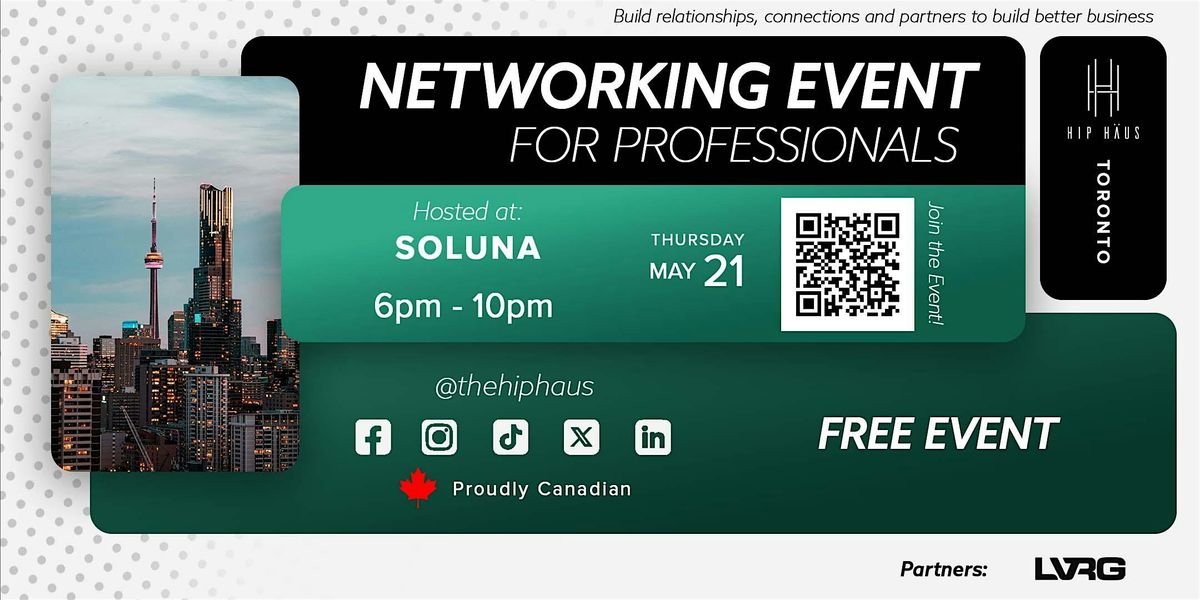 Networking Event for Professionals by The Hip Haus - May 21