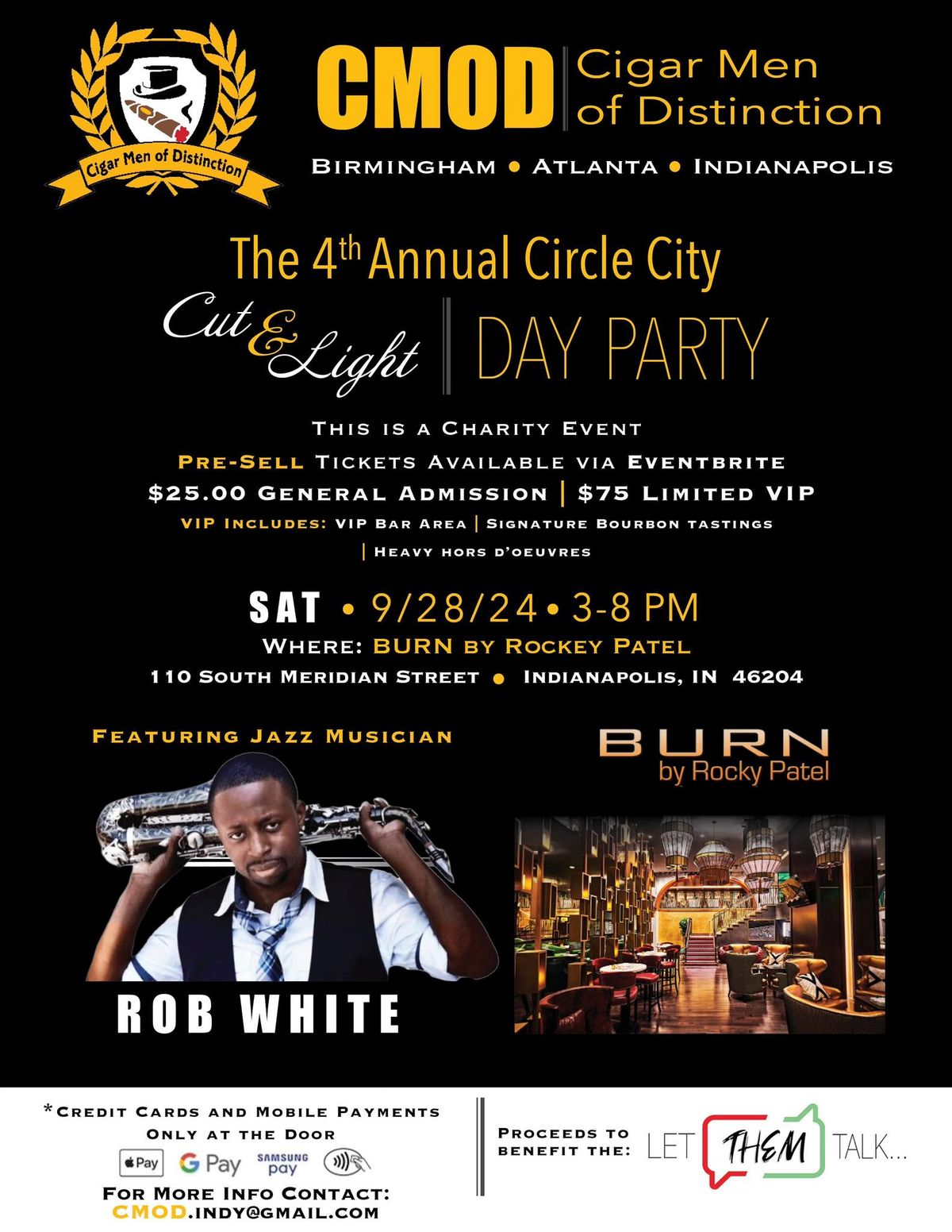 Cigar Men of Distinction 4th Annual Circle City Cut & Light Day Party 