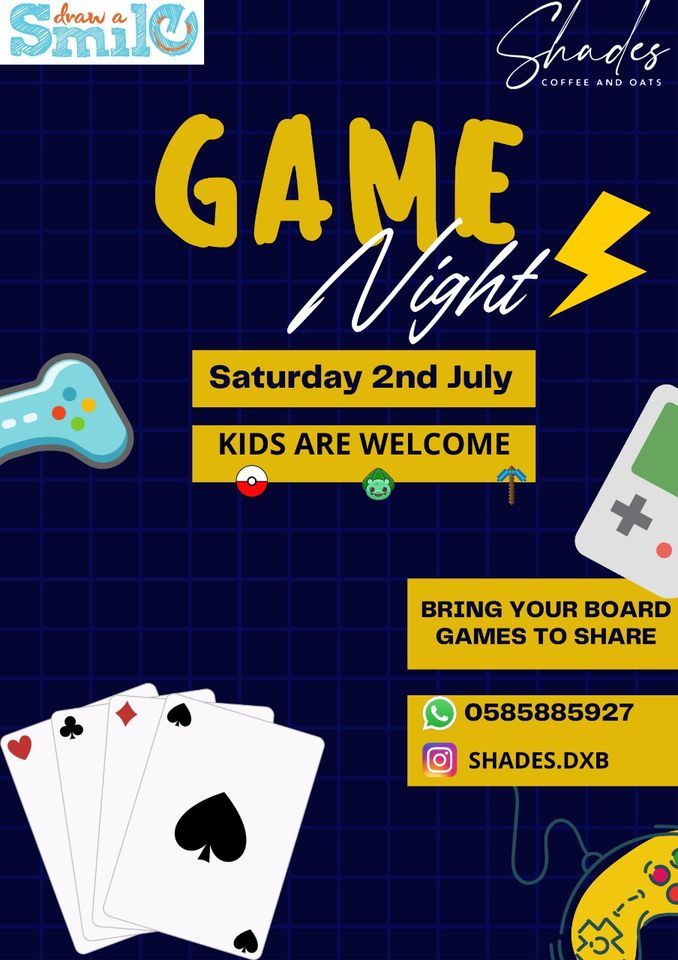 Game Night at Shades Coffee & Oats