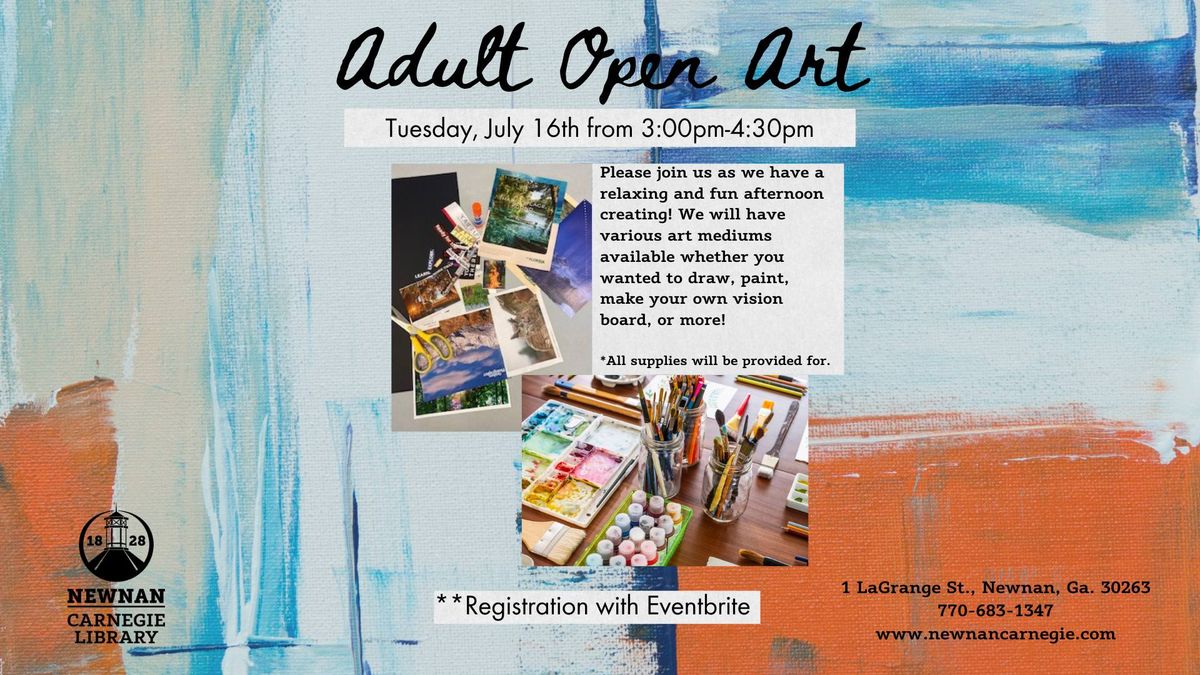 Adult Open Art\/Craft Day