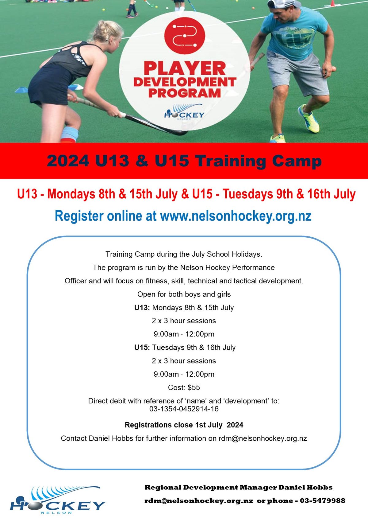 2024 U13&U15 Training Camp-(July School Holidays)